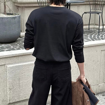 Minimal Ribbed Long Sleeve Tee