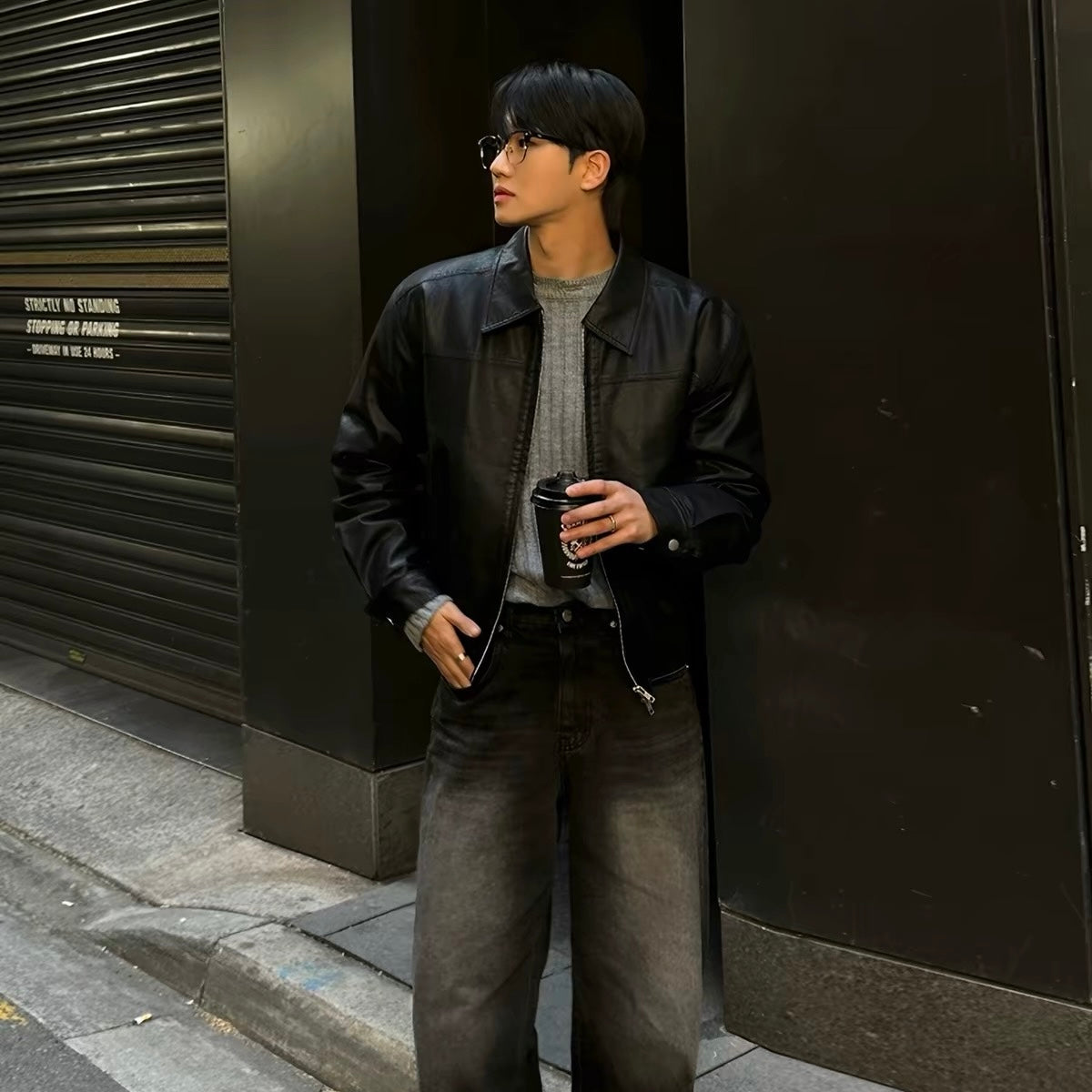 Vintage Leather Blouson Jacket