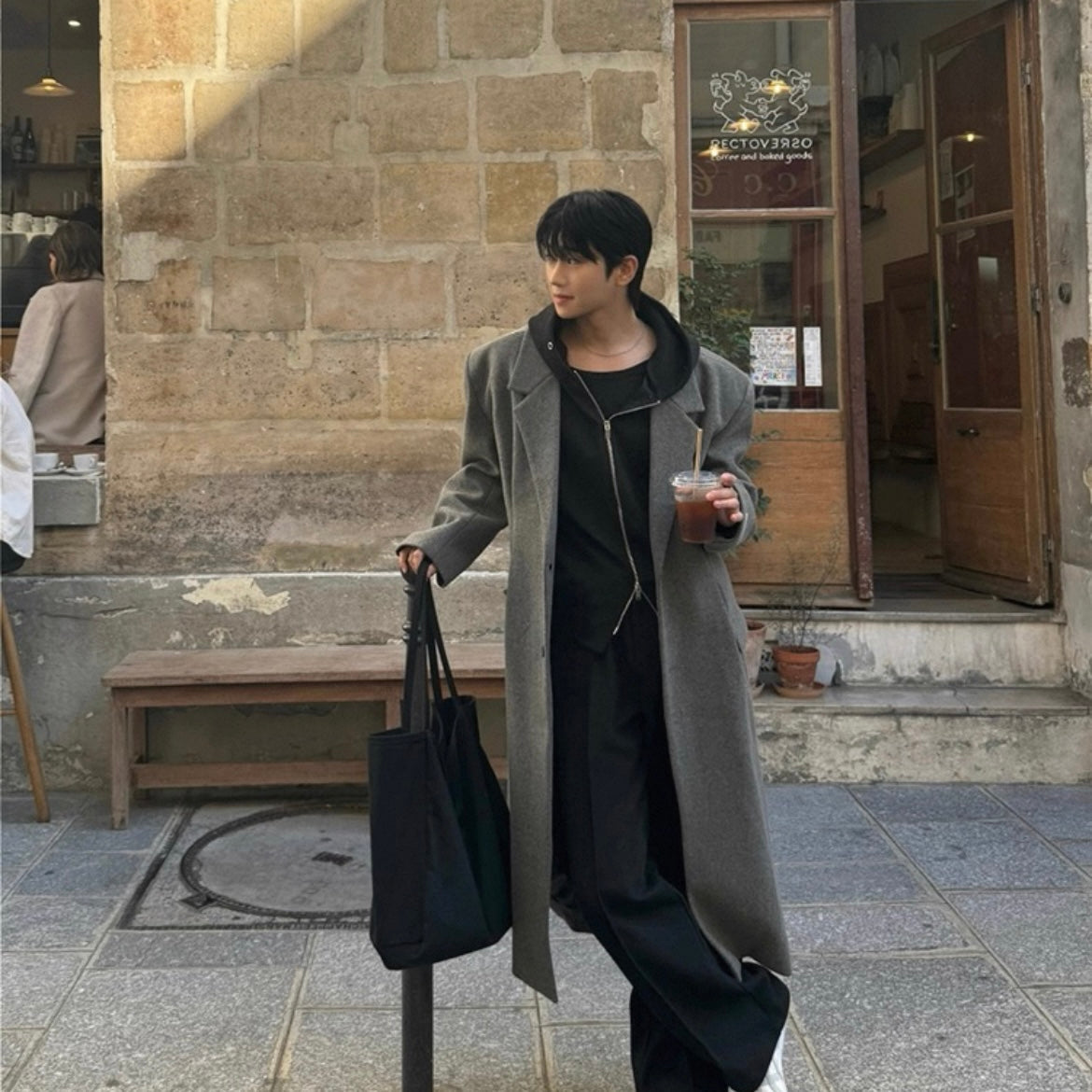 Men's Warm Wool Trench Coat