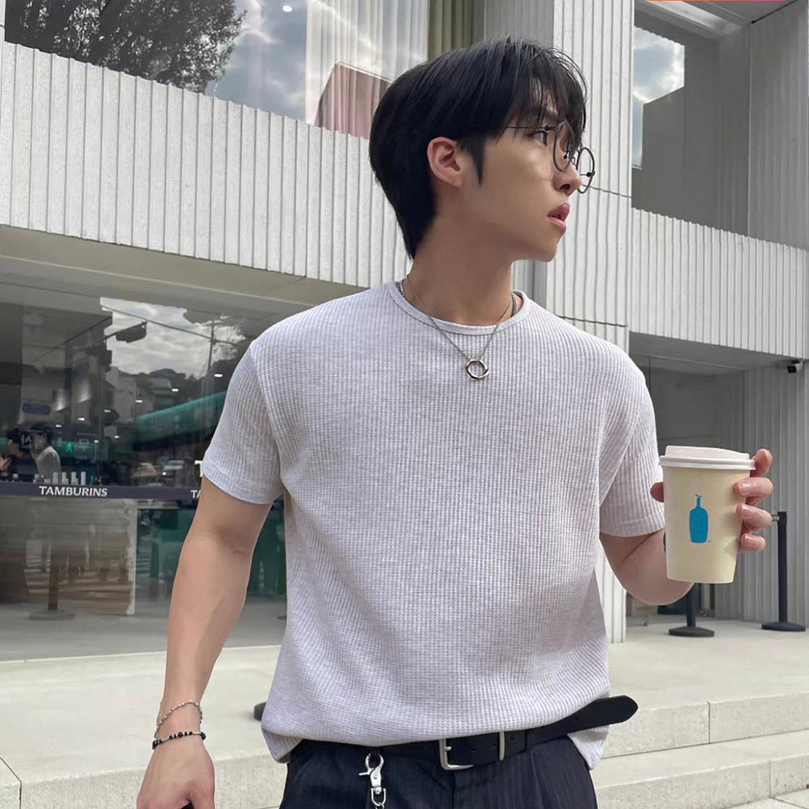 Minimalist Korean Waffle T-Shirt