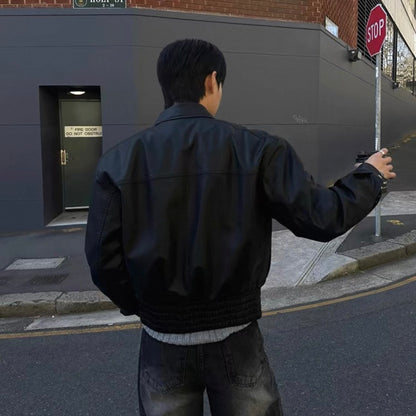 Vintage Leather Blouson Jacket