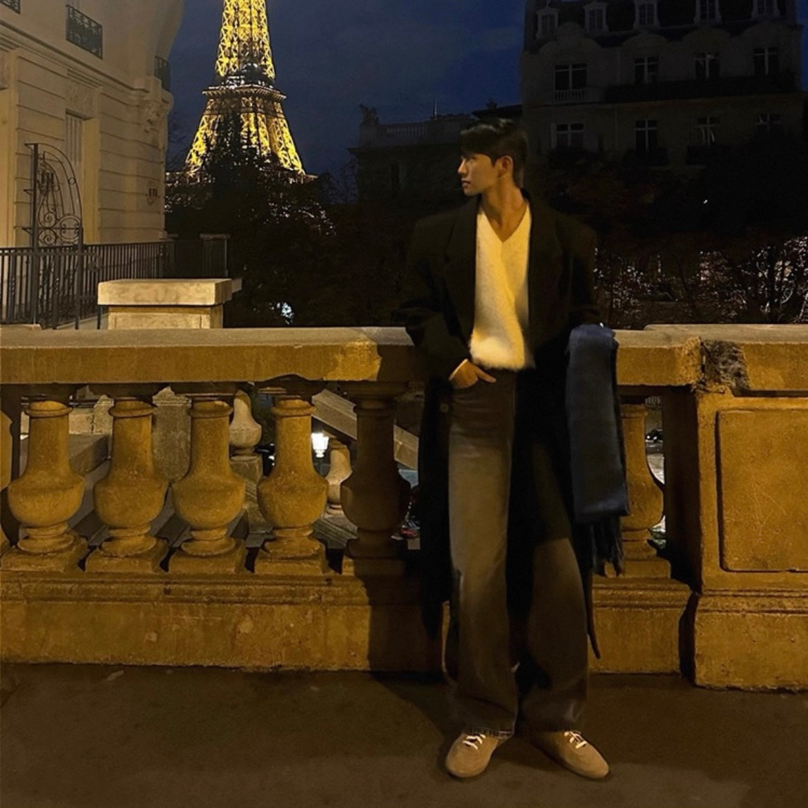 Men's Warm Wool Trench Coat