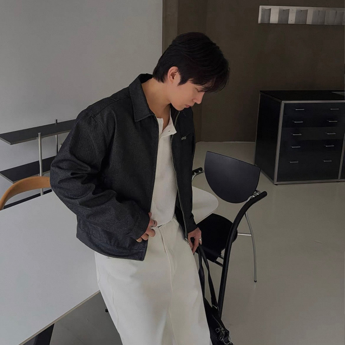 Washed Zip-Up Jacket