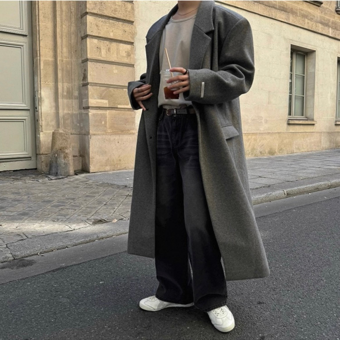 Men's Warm Wool Trench Coat