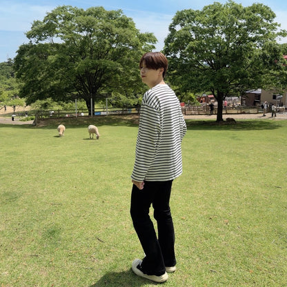 Casual Striped Long Sleeve T-Shirt