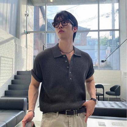 Breathable Casual Knit Polo