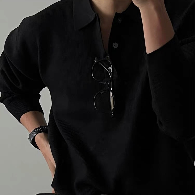 Classic Ribbed Knit Polo