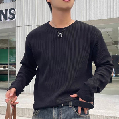 Textured Rib Long Sleeve Tee