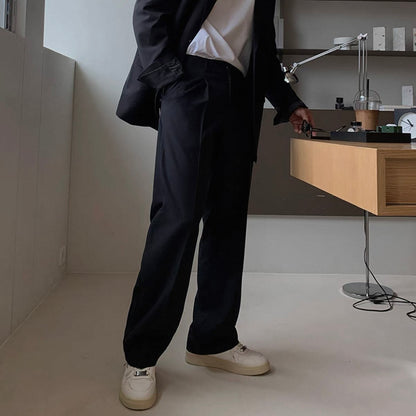 Casual Solid Color Jacket Setup