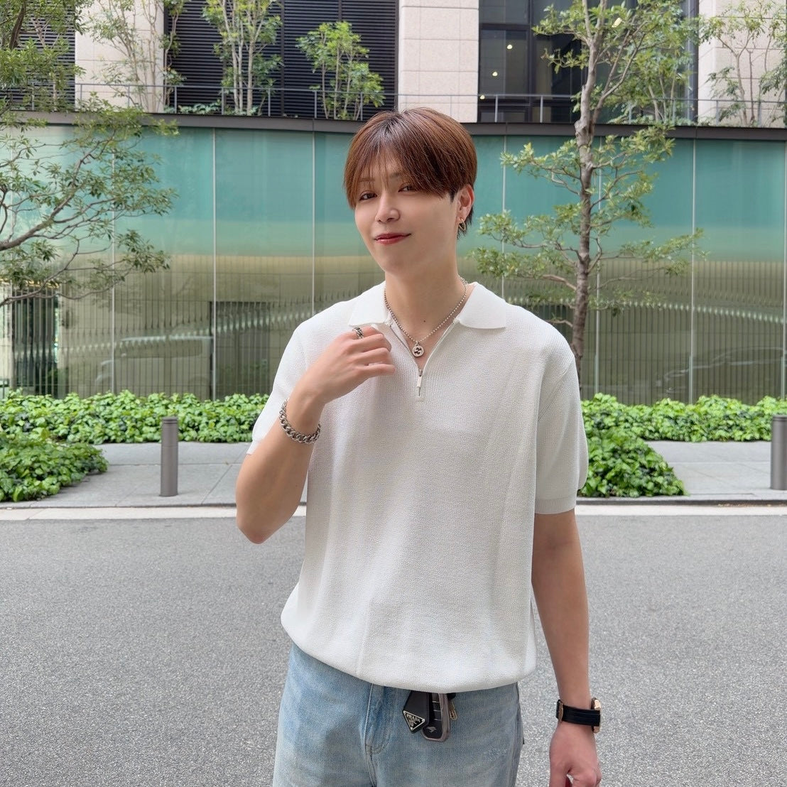 Breezy Knit Short-Sleeve Shirt