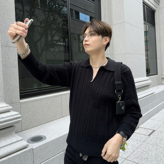 Model Zip Knit Sweater