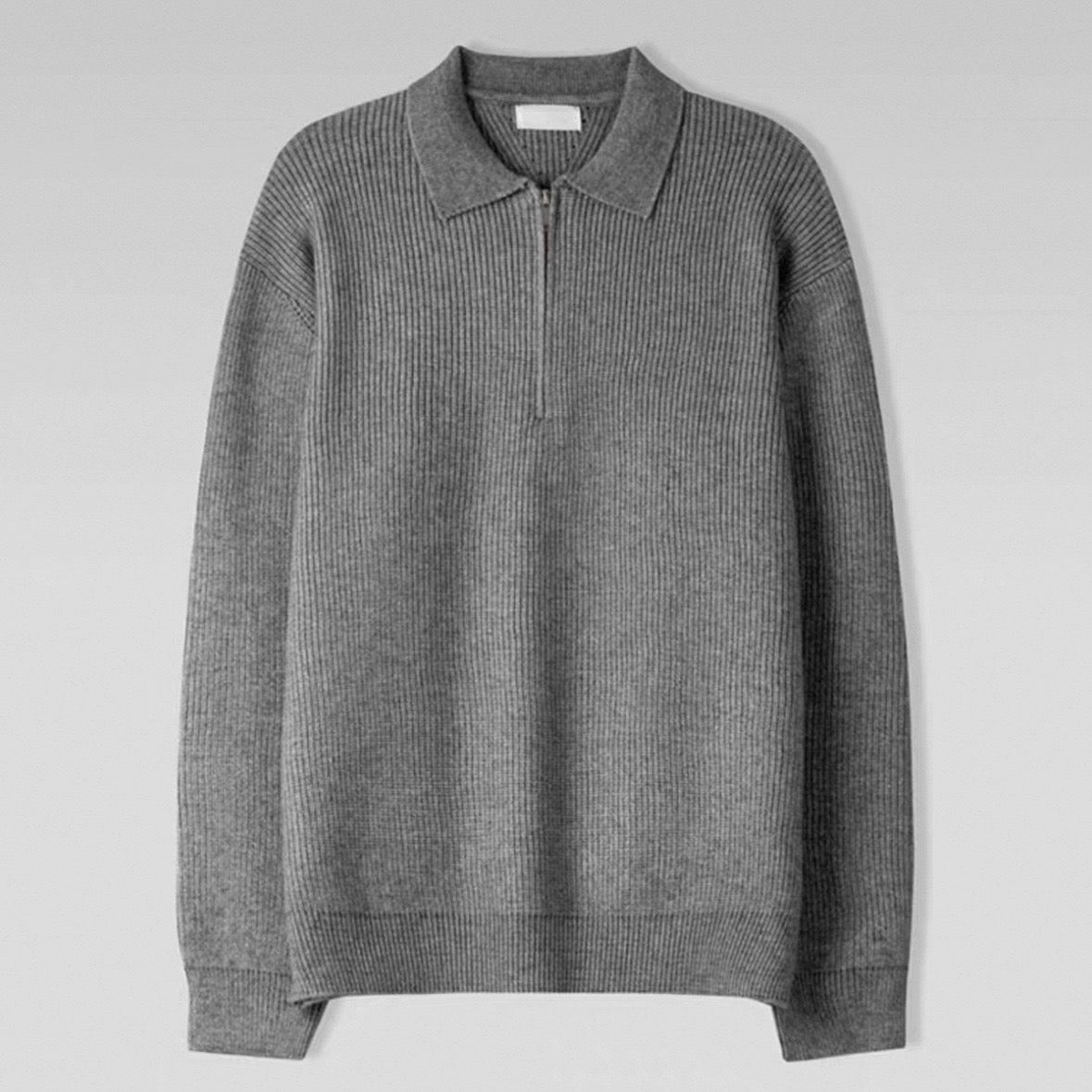 Lazy Half-Zip Knit Sweater