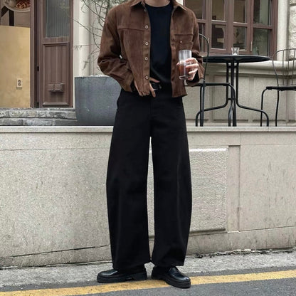 Wide Straight Slacks