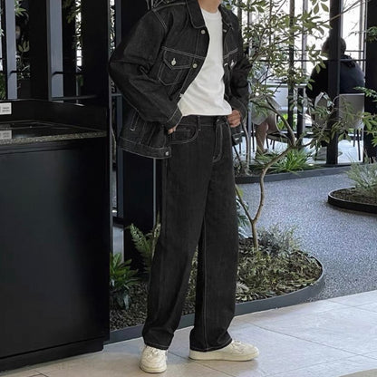 Retro Washed Straight Jeans