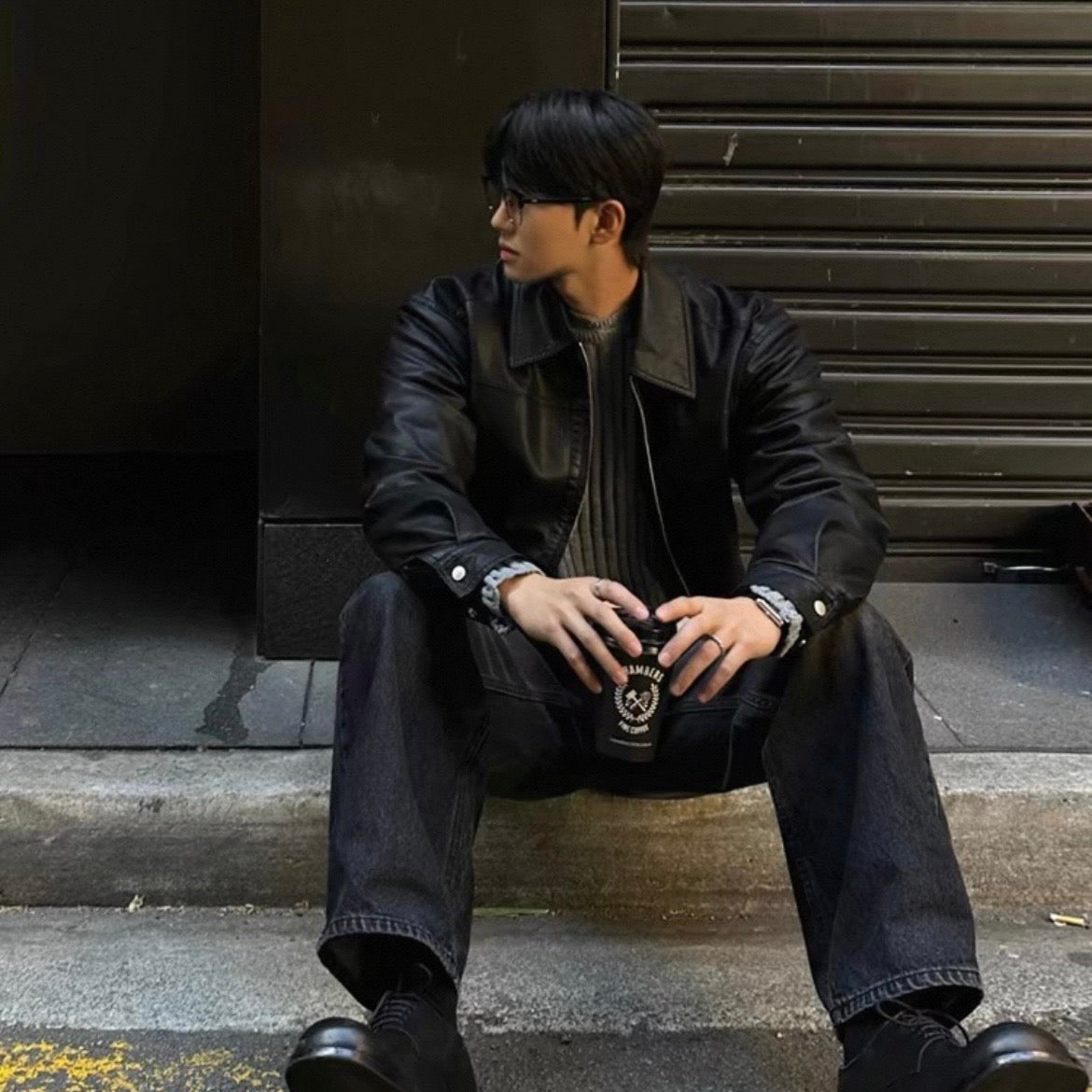 Vintage Leather Blouson Jacket