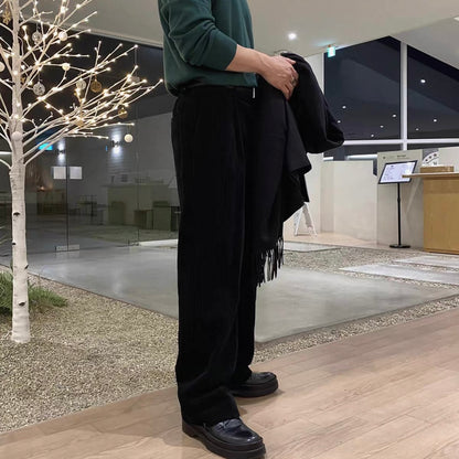 Retro Corduroy Wide-Leg Pants