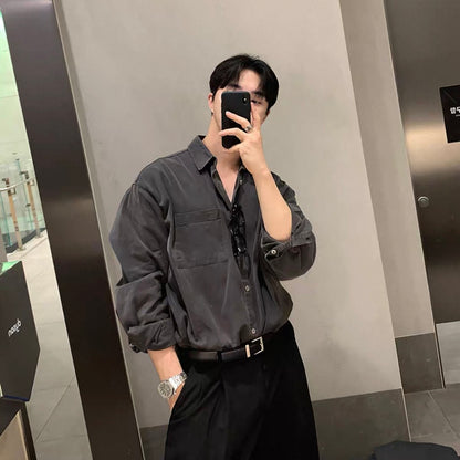 Casual Trendy Pointed Collar Shirt