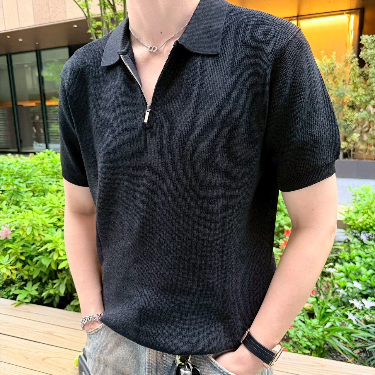 Breezy Knit Short-Sleeve Shirt