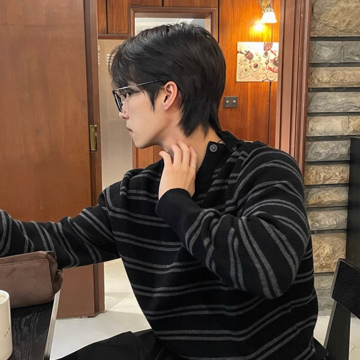 Fine Stripe Knit Sweater