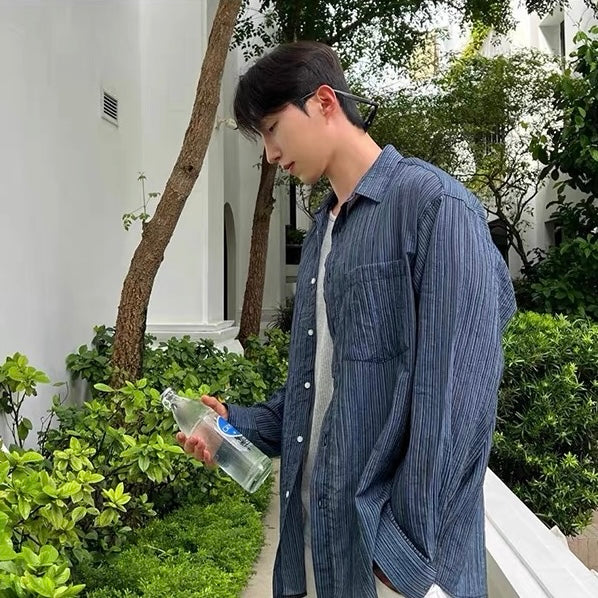 Noir Stripe Relaxed Shirt
