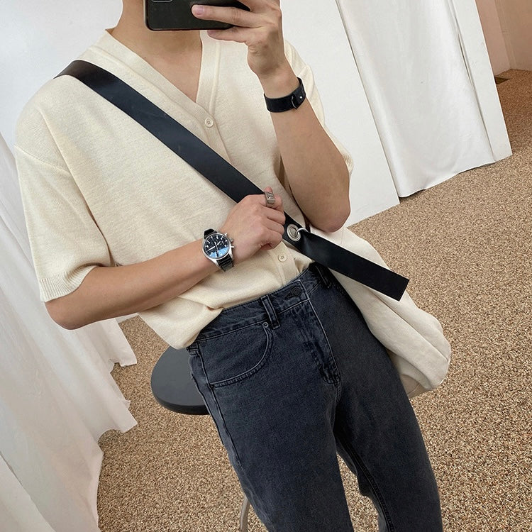 Korean Men's Loose Summer Cardigan