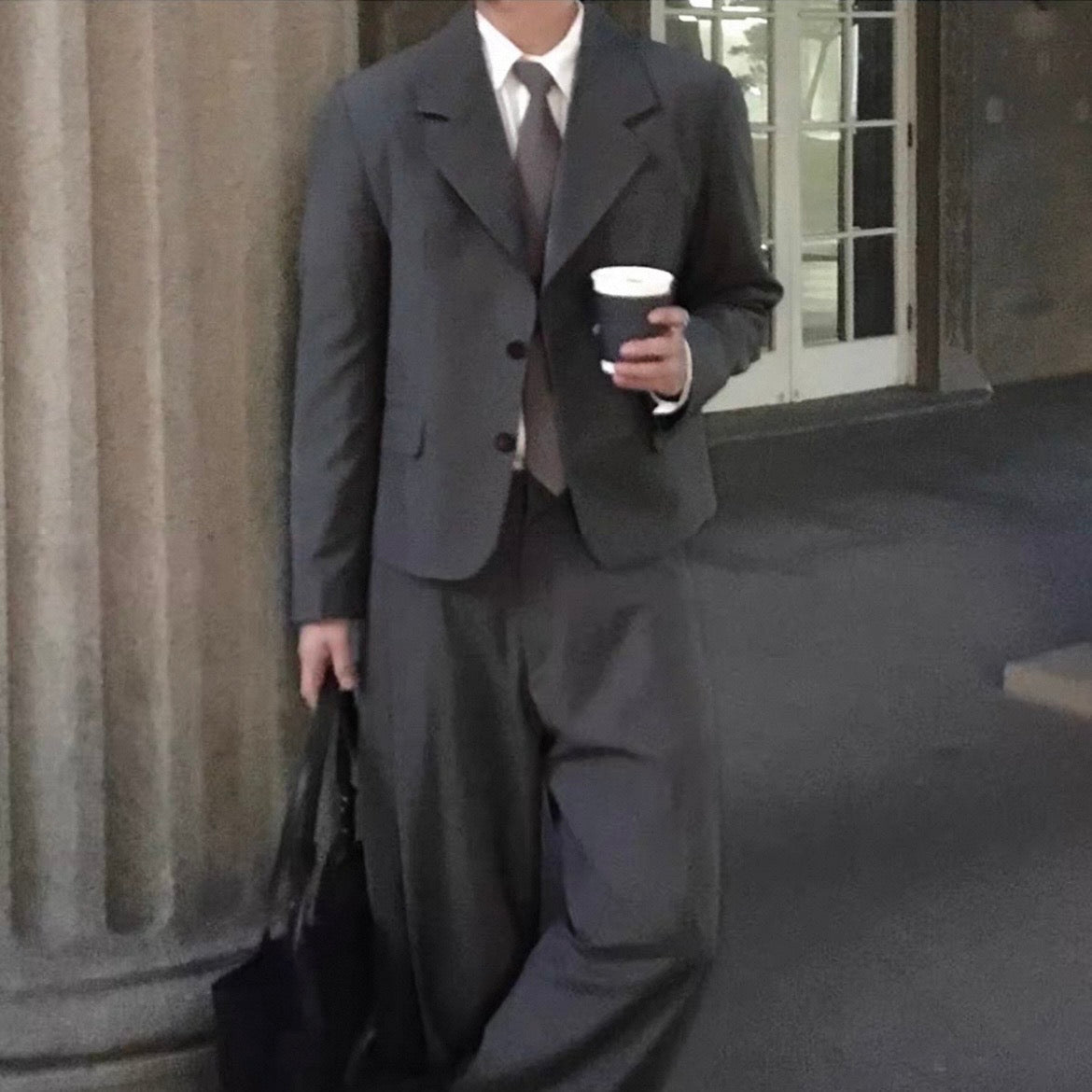 Casual Gray Suit Setup