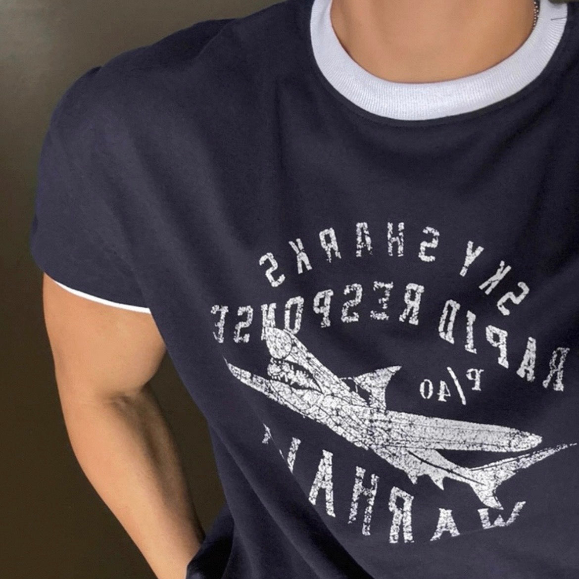 Retro Color Block T-Shirt