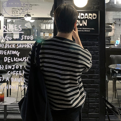 Minimalist Striped Cardigan