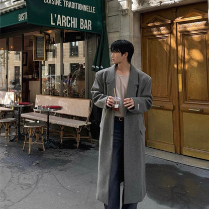 Men's Warm Wool Trench Coat