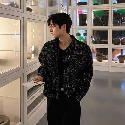 Black Check Tweed Jacket