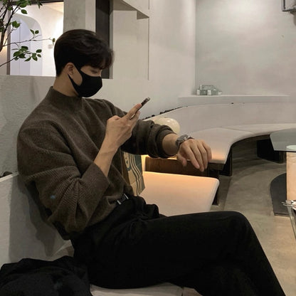 Men's Knit Turtleneck Sweater