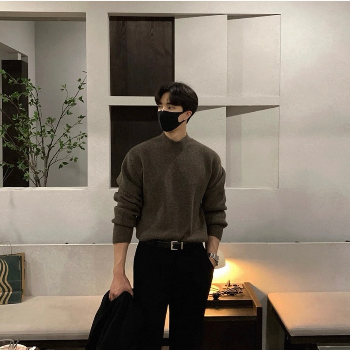 Men's Knit Turtleneck Sweater
