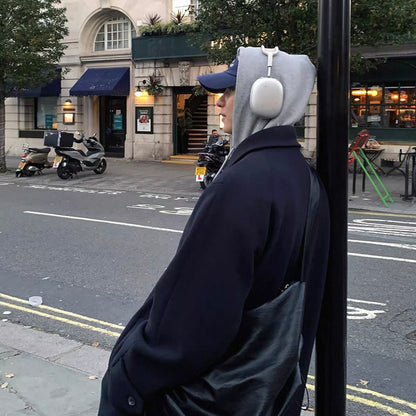 Knee-Length Wool Tweed Coat