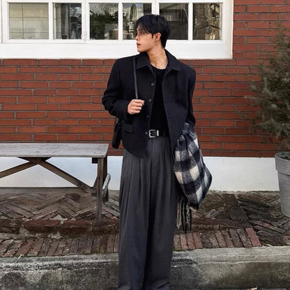 Minimal Wool Short Jacket