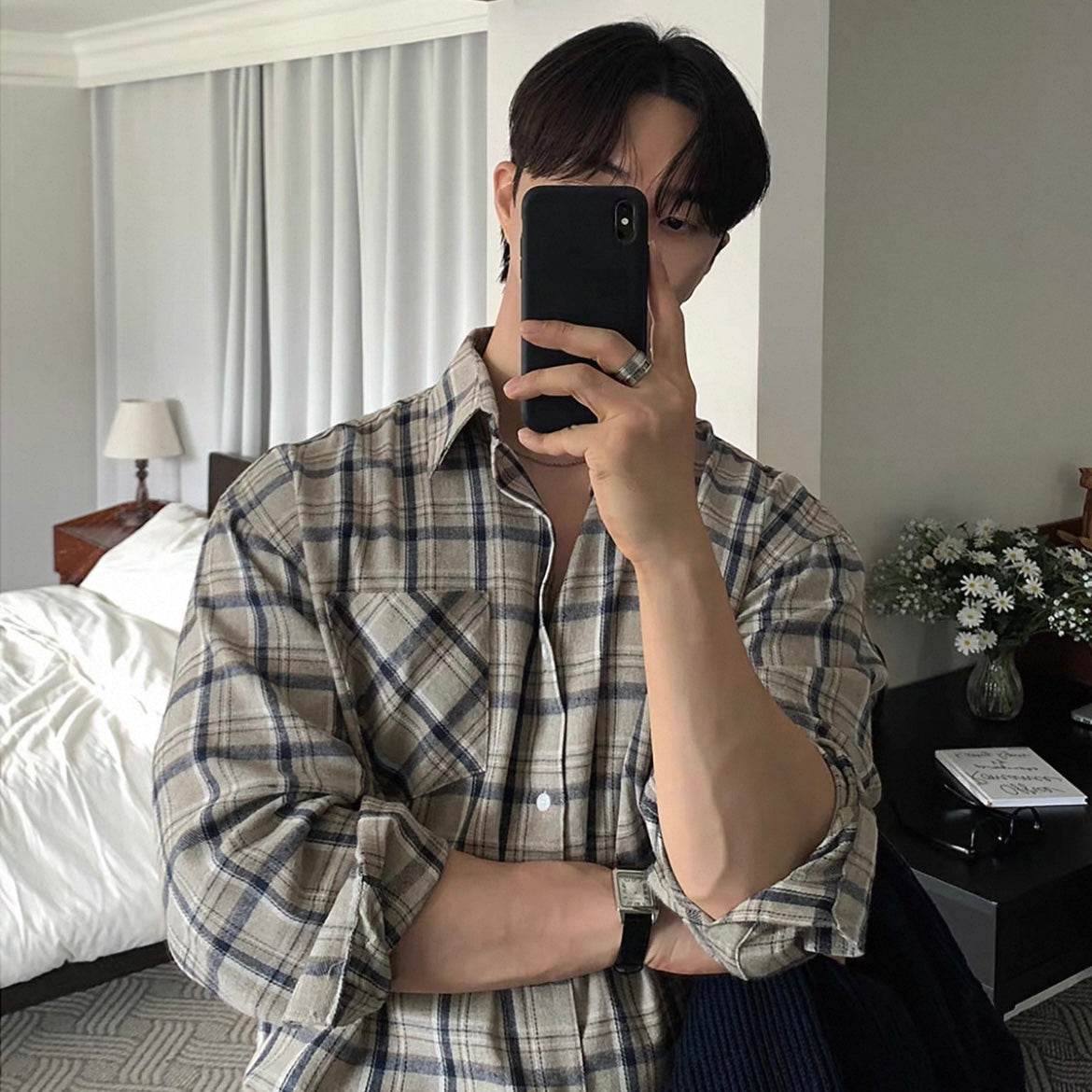 Retro Plaid Casual Shirt