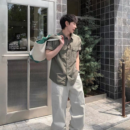 Vintage Casual Short-Sleeve Shirt
