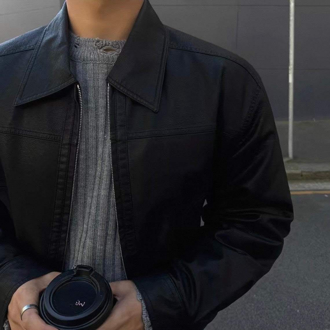 Vintage Leather Blouson Jacket