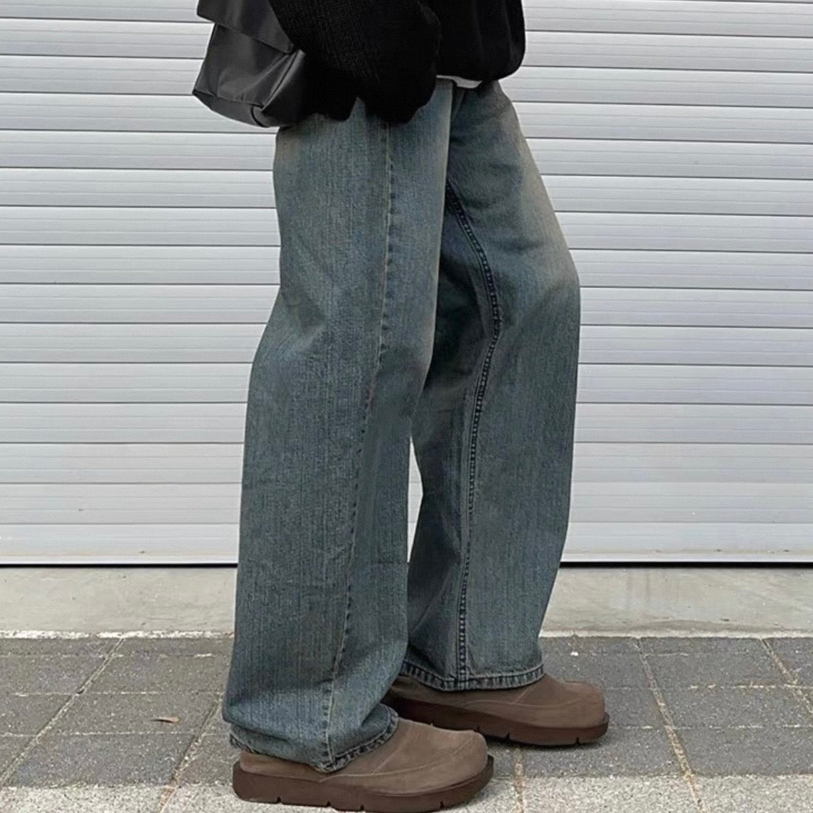 Retro Loose Wide-Leg Jeans