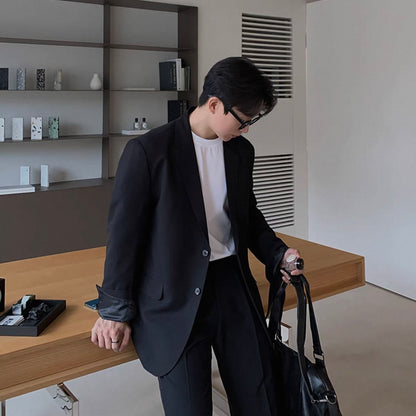 Casual Solid Color Jacket Setup