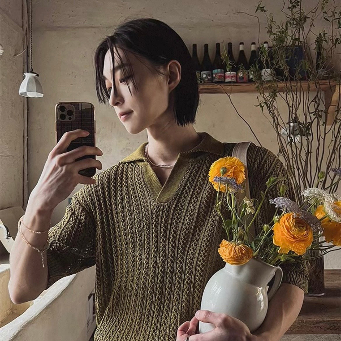 Vintage Cable-Knit T-Shirt