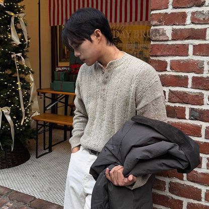 Loose Knit Henry Sweater
