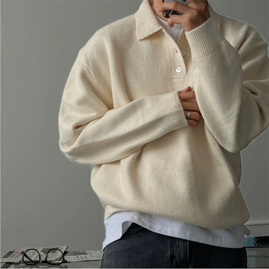 -Kr-Polo collar knit