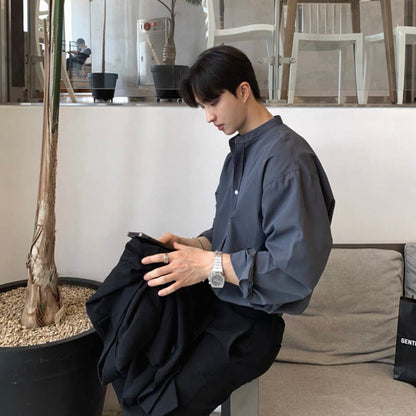 Breezy Casual Long-Sleeve Shirt