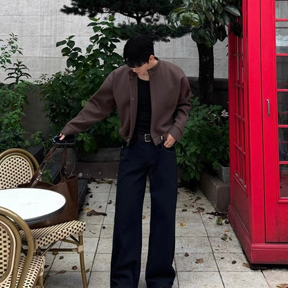 Minimal Collarless Blouson