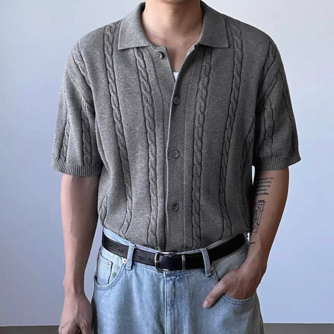 Casual Cable-Knit Cardigan