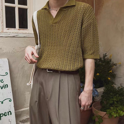 Vintage Cable-Knit T-Shirt