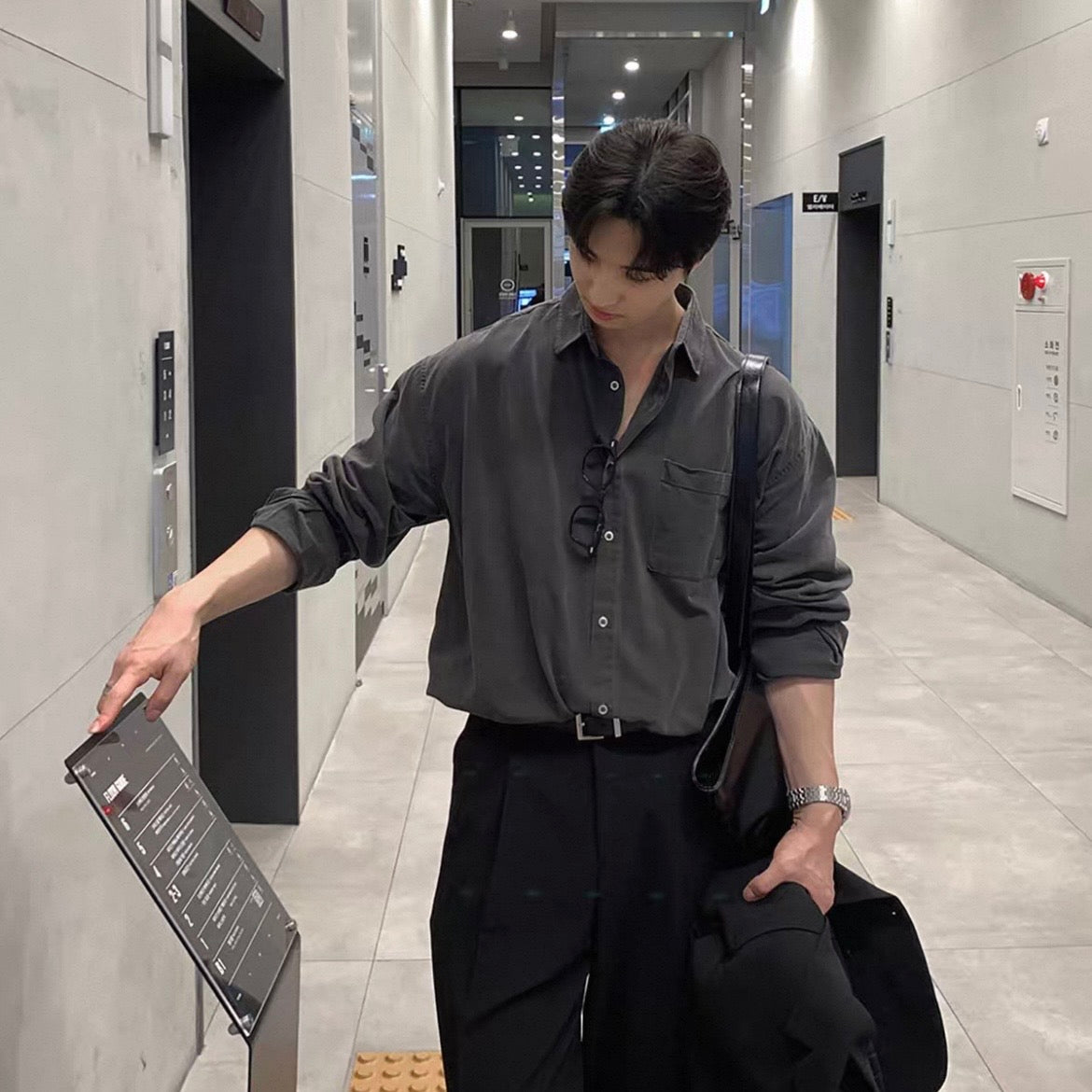 Casual Trendy Pointed Collar Shirt