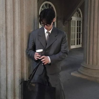 Casual Gray Suit Setup