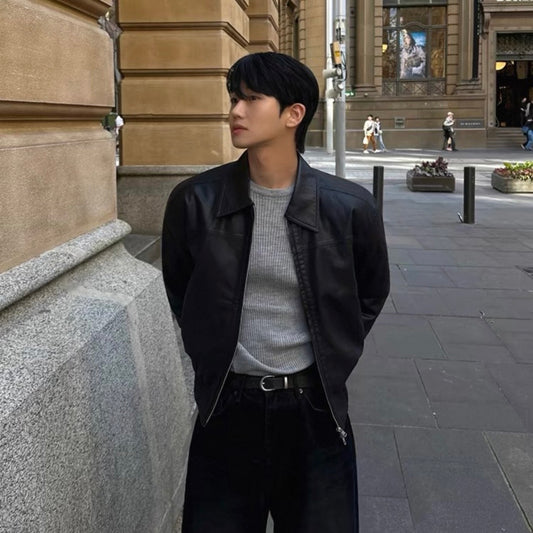 Vintage Leather Blouson Jacket