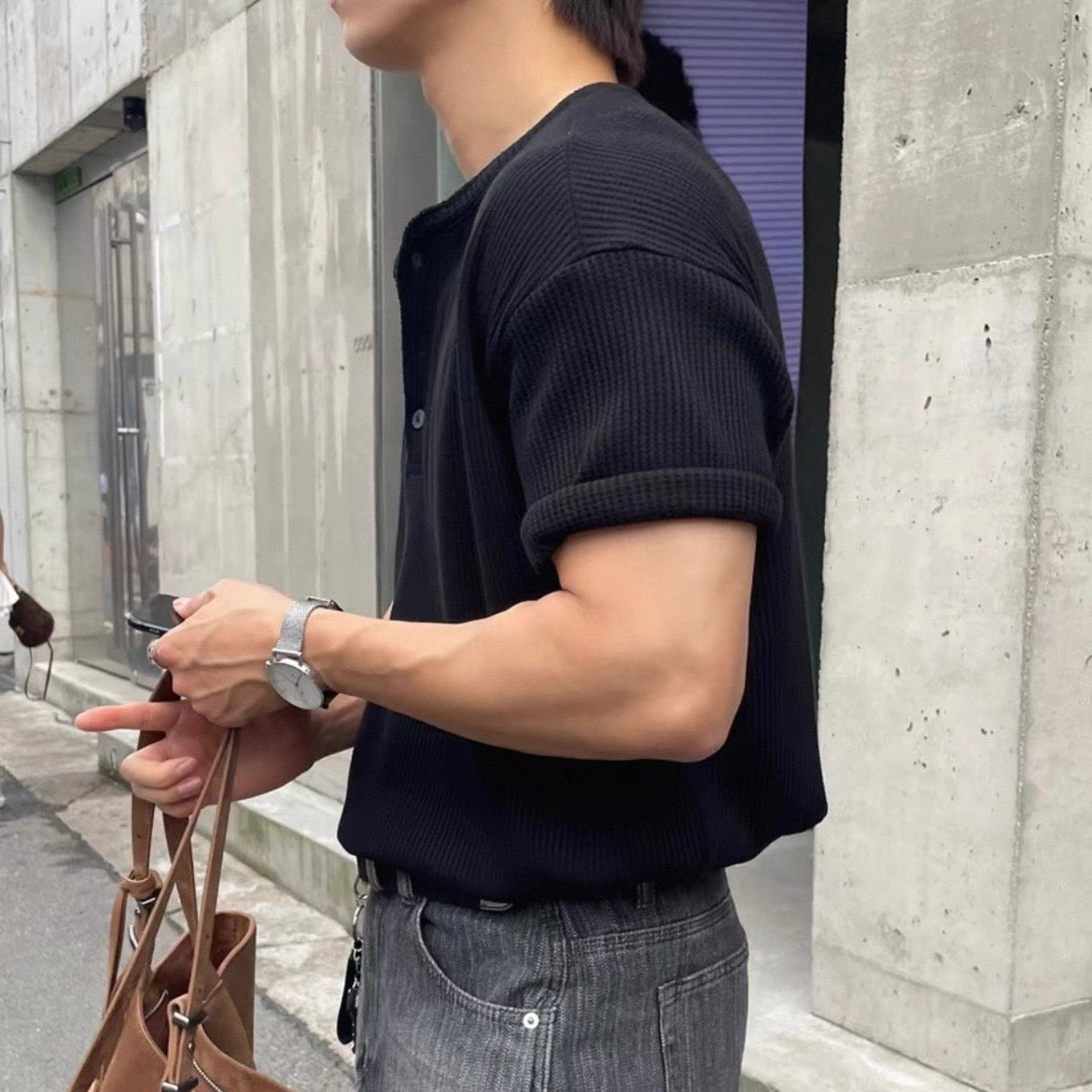 Loose Summer Collared T-shirt